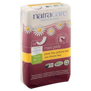 Natracare Maxi Pads Regular Normal 1/14 CT [UNFI-CARLISLE #507749] T