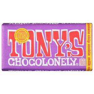 Tonys Chocolonely Milk Chocolate With Chocolate Chip Cookie 15/6.35 OZ [UNFI #2872299] [ebt]
