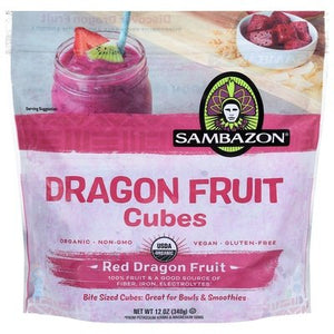 Sambazon Dragon Fruit Cubes Red Dragon Fruit Og2 8/12 OZ [UNFI #101568] [ebt]
