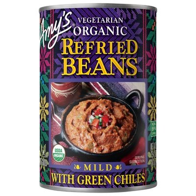 Amys Refried Beans Organic Mild Og2 12/15.4 OZ [UNFI #319673] [ebt]