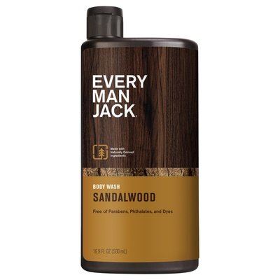 Every Man Jack Body Wash Sandalwood 1/16.9 OZ [UNFI-CARLISLE #1854488] T