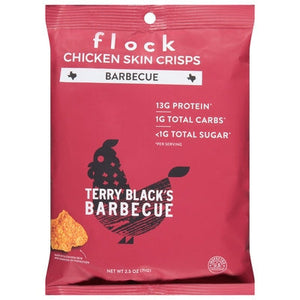 Flock Chicken Skin Crisps Barbecue 8/2.5 OZ [UNFI #2859874] [ebt]