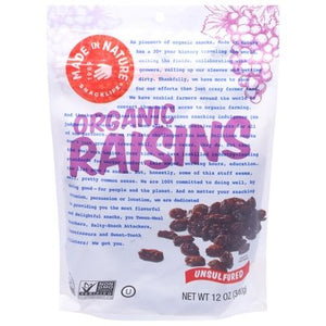 Made In Nature Raisins Organic Unsulfured Og2 6/12 OZ [UNFI #2805075] [ebt]