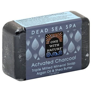 One With Nature Soap Triple Milled Mineral Activated Charcoal 1/7 OZ [UNFI-CARLISLE #2637049] T