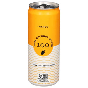100 Coconuts Coconut Water Mango Pure 12/11 oz [UNFI #3058286 ] [ebt]
