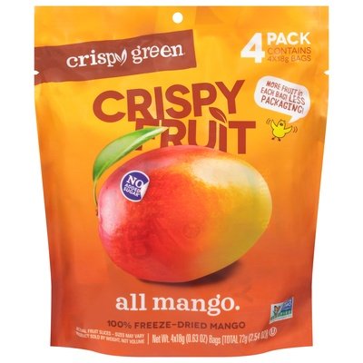 Crispy Green Crispy Fruit All Mango 4 Pack 8/2.54 OZ [UNFI #2857696] [ebt]
