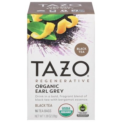 Tazo Black Tea Earl Grey Organic Tea Bags Og2 6/16 BAG [UNFI #2997120] [ebt]