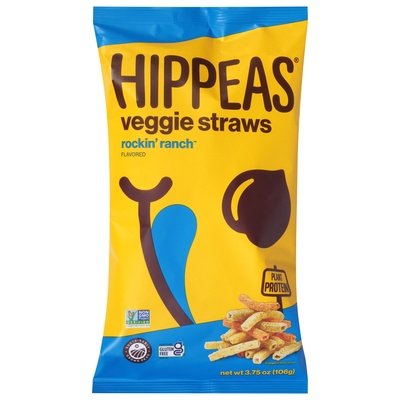 Hippeas Veggies Straws Rockin Ranch Flavored 12/3.75 OZ [UNFI #2997401] [ebt]