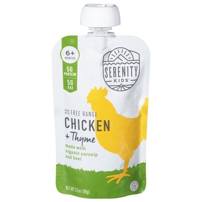 Serenity Kids Chicken + Thyme 6+ Months 6/3.5 OZ [UNFI-CARLISLE #2807352] [ebt]