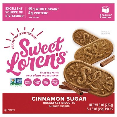 Sweet Lorens Breakfast Biscuits Cinnamon Sugar 6/8 OZ [UNFI #3011897] [ebt]