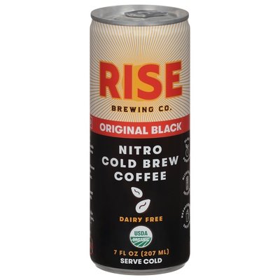 Rise Brewing Co Coffee Dairy Free Nitro Cold Brew Original Black Og2 12/7 OZ [UNFI #2379527] [ebt]