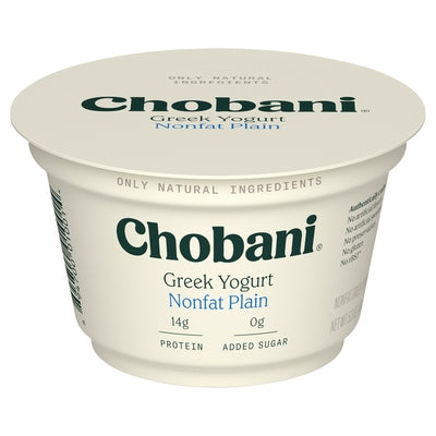 Chobani Yogurt Greek Nonfat Plain 12/5.3 oz [UNFI #1512532 ] [ebt]