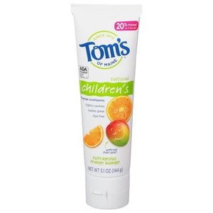 Toms Of Maine Toothpaste Fluoride Outrageous Orange Mango Natural Childrens 6/5.1 OZ [UNFI-CARLISLE #2555472] T