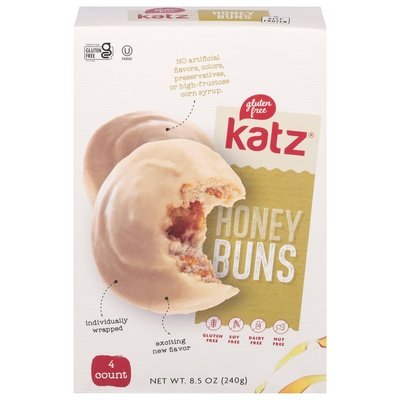 Katz Gluten Free Honey Buns 6/8.5 OZ [UNFI #2987378] [ebt]