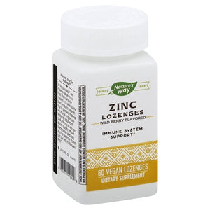 Natures Way Zinc Lozenges Wild Berry Flavored 1/60 LOZ [UNFI-CARLISLE #637660]