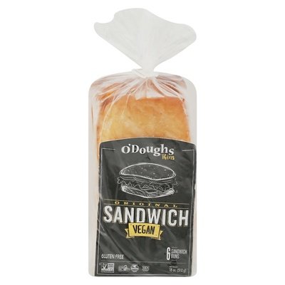 Odoughs Sandwich Buns Vegan Original Thins 6/18 OZ [UNFI #1695840] [ebt]