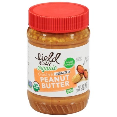 Field Day Peanut Butter Organic Crunchy & Unsalted Og2 12/18 OZ [UNFI #1079441] [ebt]