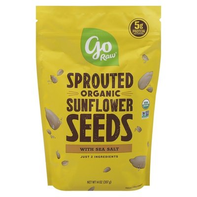 Go Raw Sunflower Seeds With Sea Salt Sprouted Og2 6/14 OZ [UNFI #2482560] [ebt]
