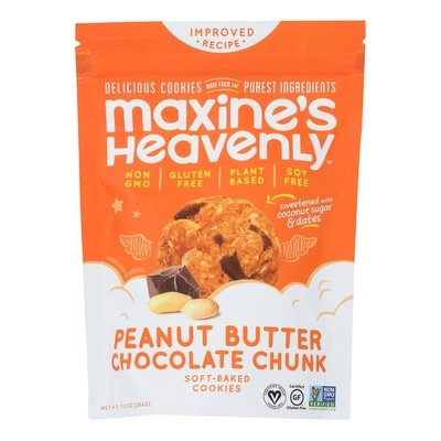 Maxines Heavenly Cookies Chocolate Chunk Peanut Butter Super Soft 8/7.2 OZ [UNFI #2317824] [ebt]