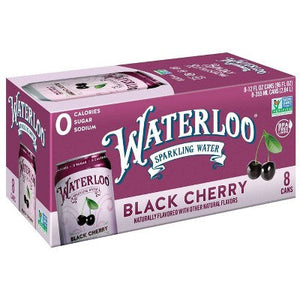 Waterloo Sparkling Water Black Cherry 3/8/12 OZ [UNFI #2240943] [ebt]