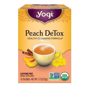 Yogi Tea Bags Caffeine Free Peach Detox Og2 6/16 BAG [UNFI #1862655] [ebt]